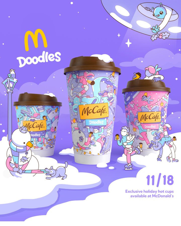 Kolaborasi McDonald’s dan Doodles Tampilkan Gelas Khusus Koleksi Ethereum