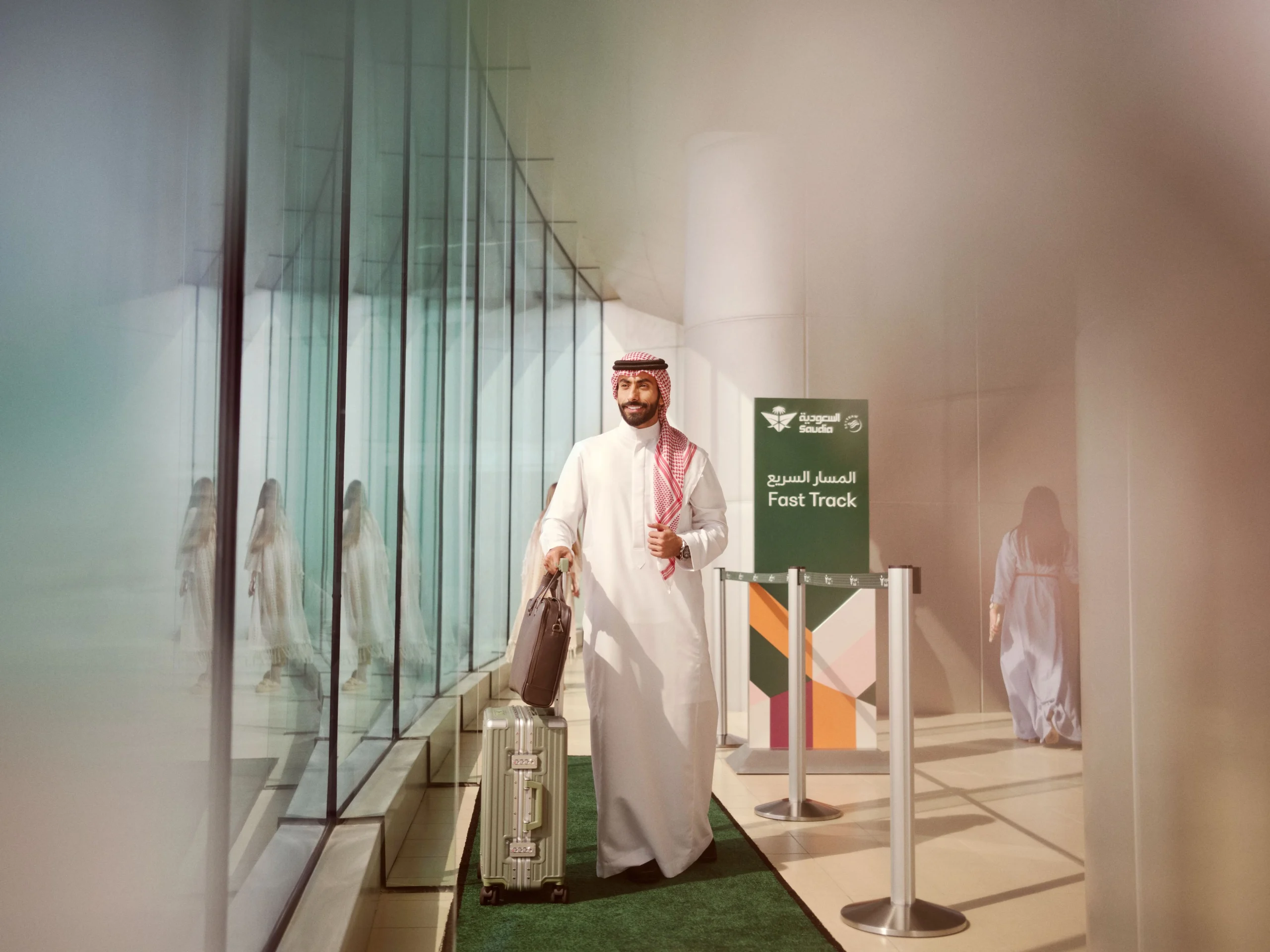 Penumpang pesawat Saudia.