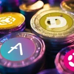 Deretan koin cryptocurrency.