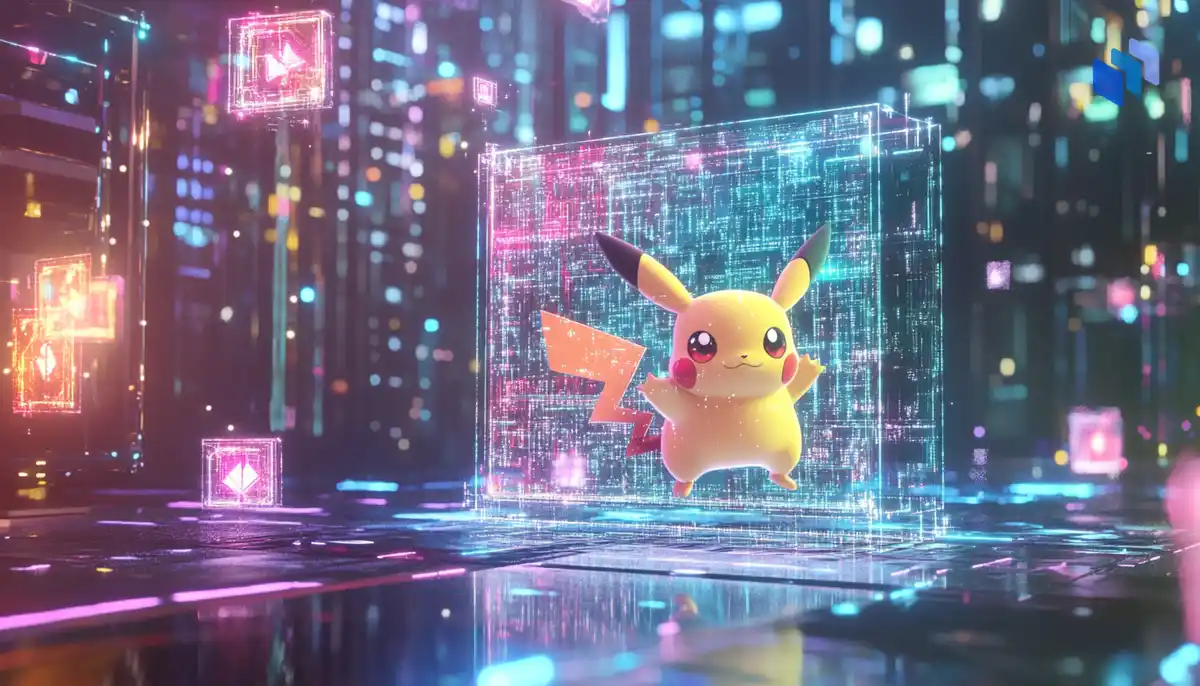 Pikachu dari Pokemon dalam jaringan blokchain.
