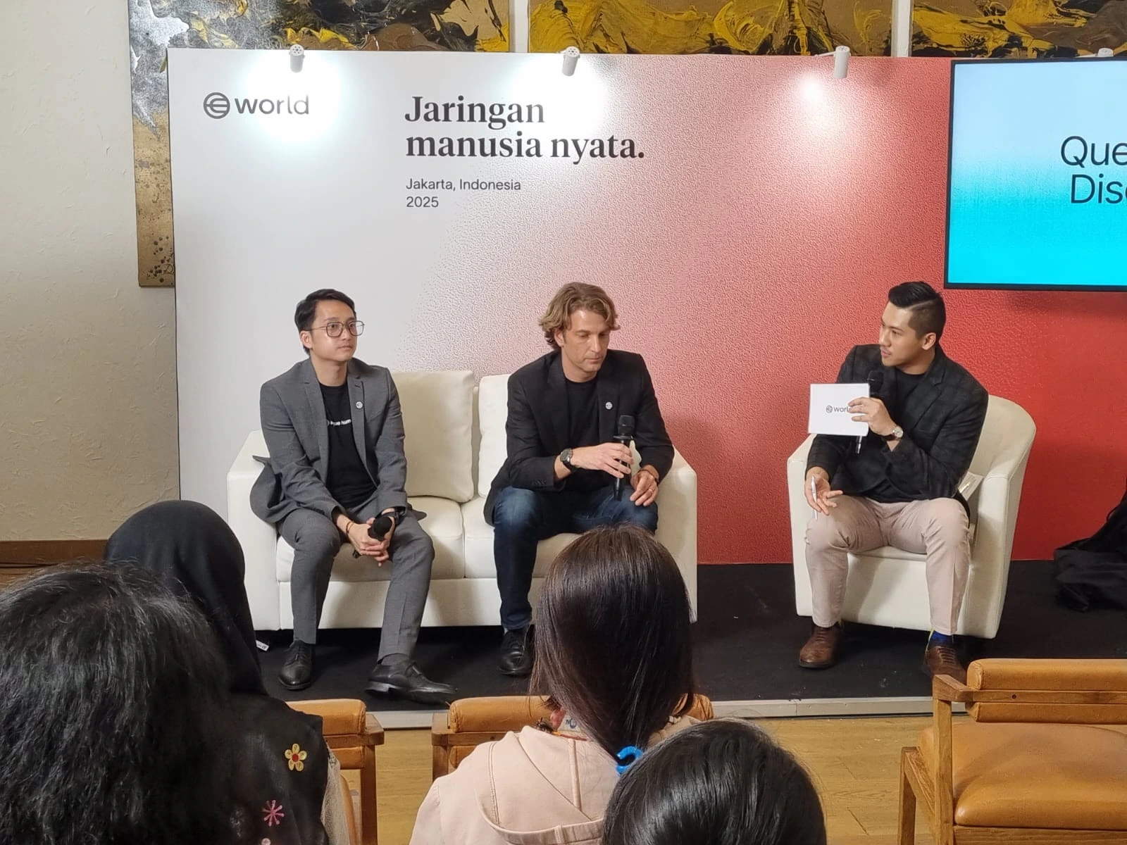 Keterangan pers peluncuran Tools for Humanity di Jakarta, Selasa (11/2/2025).