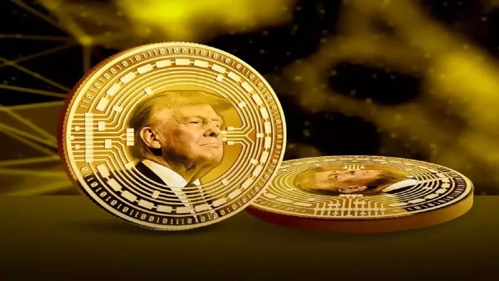 Ilustrasi TRUMP coin.(Economic Times)
