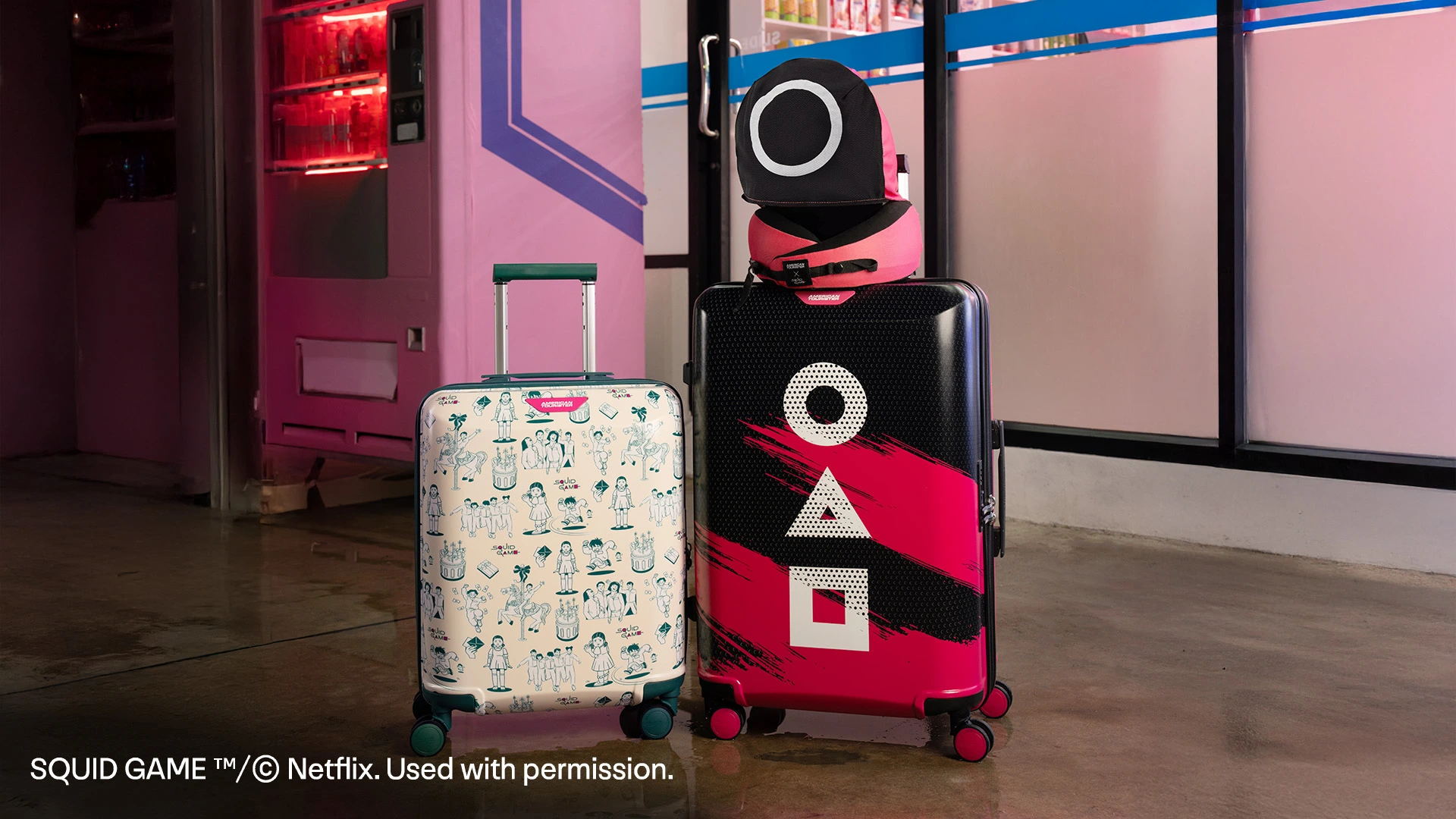 American Tourister menggandeng Squid Game menghasilkan kolaborasi eksklusif.