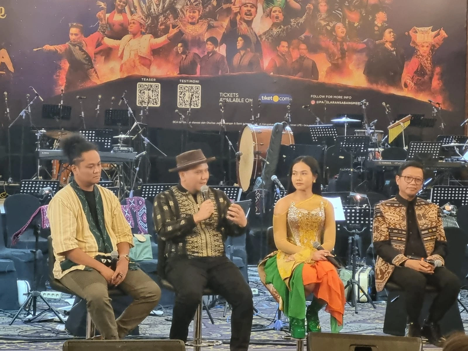 Fadly Padi Reborn dalam konferensi pers The Indonesian Broadway Pagelaran Sabang Merauke, Senin (4/8/2025) di Jakarta.(Desika Pemita/Asiaworldview)