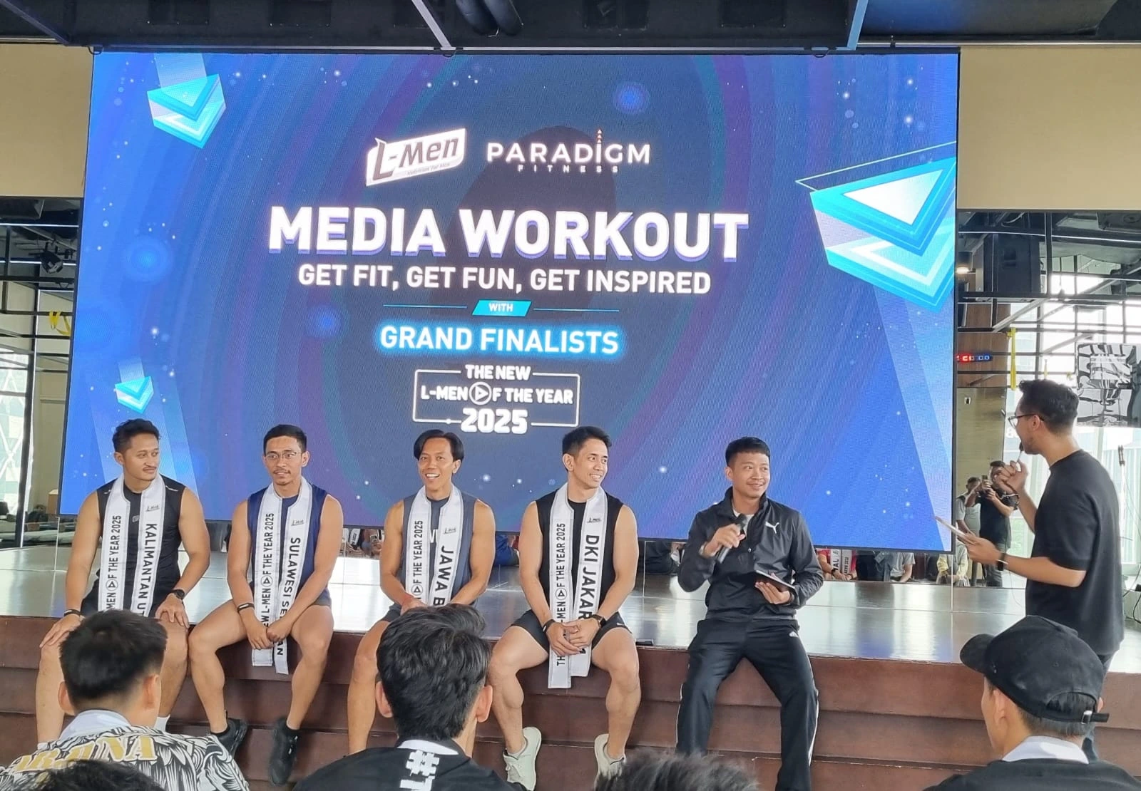 Media Workout bersama Grand Finalist The New L-Men Of The Year 2025 hari ini, Kamis (7/8/2025).