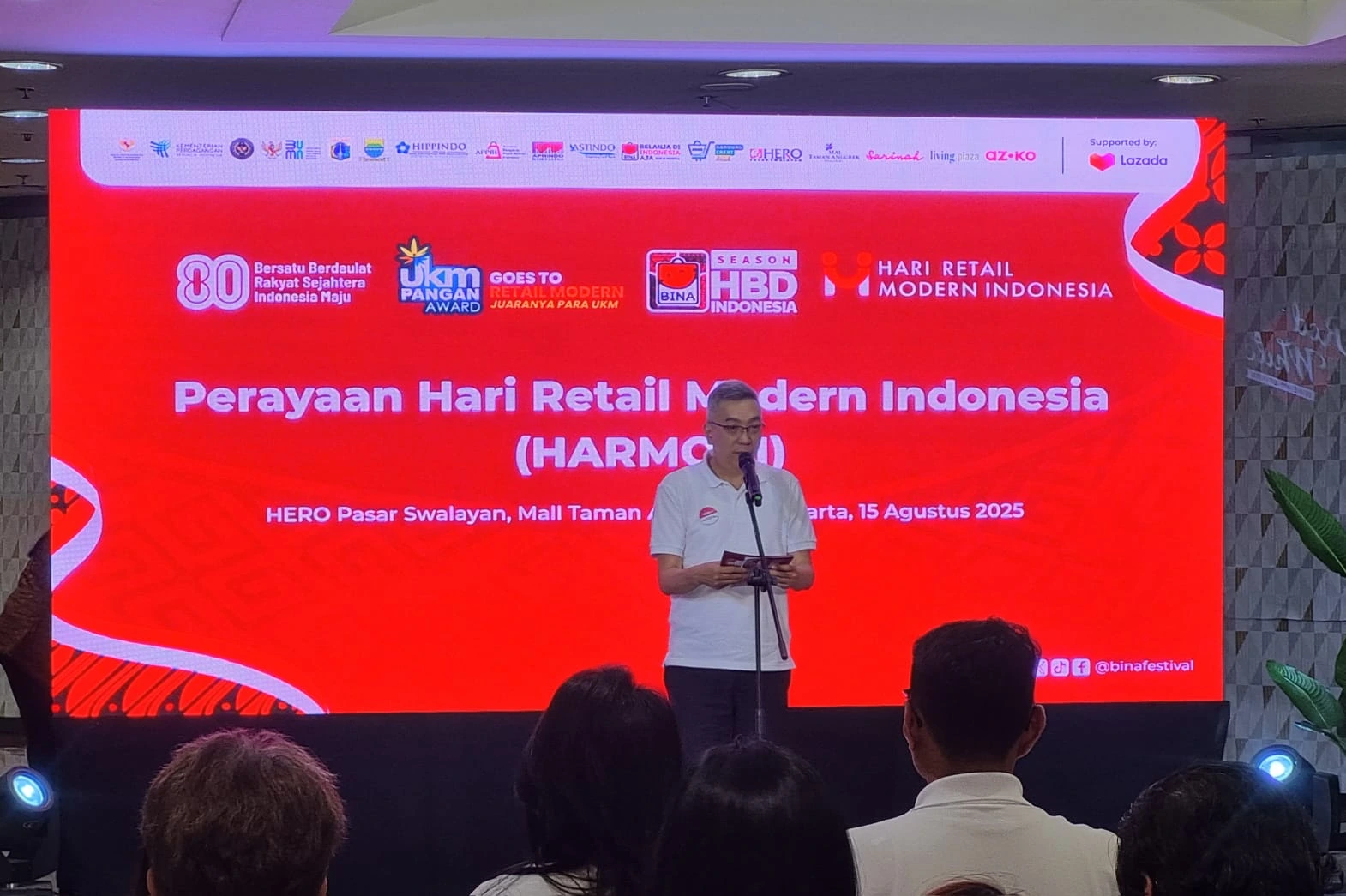 Budihardjo Iduansjah, Ketua Umum HIPPINDO dalam konferensi pers Peluncuran Program Harmoni 2025 di Jakarta, Jumat (15/8/2025).