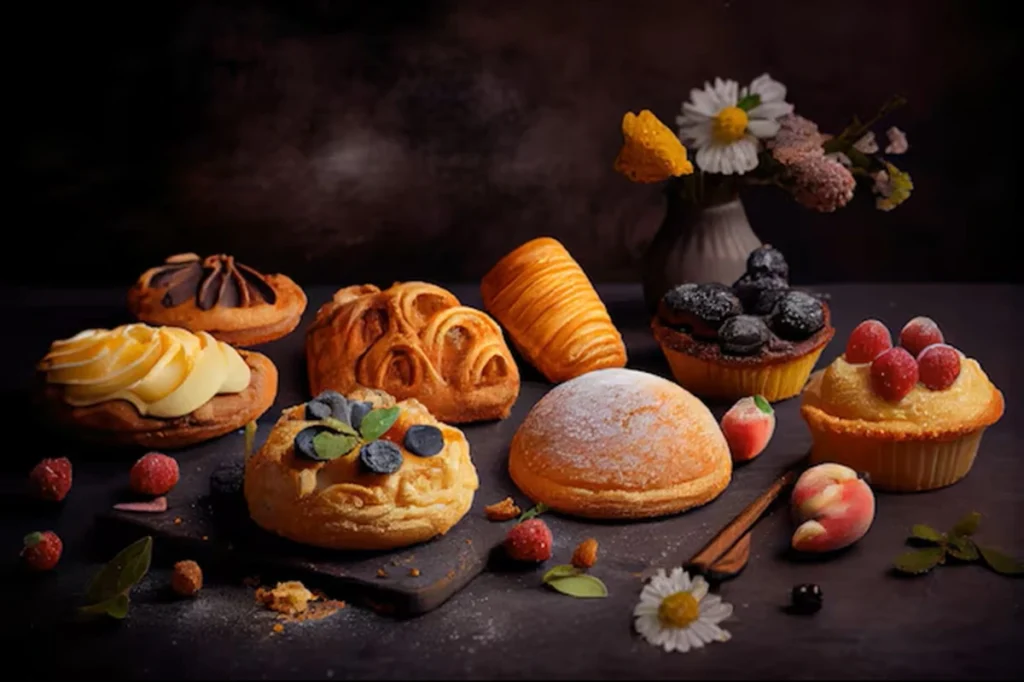 Desserts atau makanan penutup yang menggugah selera.