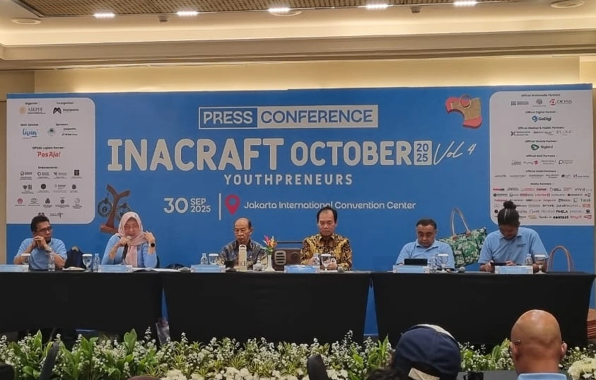Keterangan pers The Jakarta International Handicraft Trade Fair (INACRAFT) Oktober, Selasa (30/9/2025).