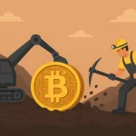 Ilustrasi pertambangan Bitcoin