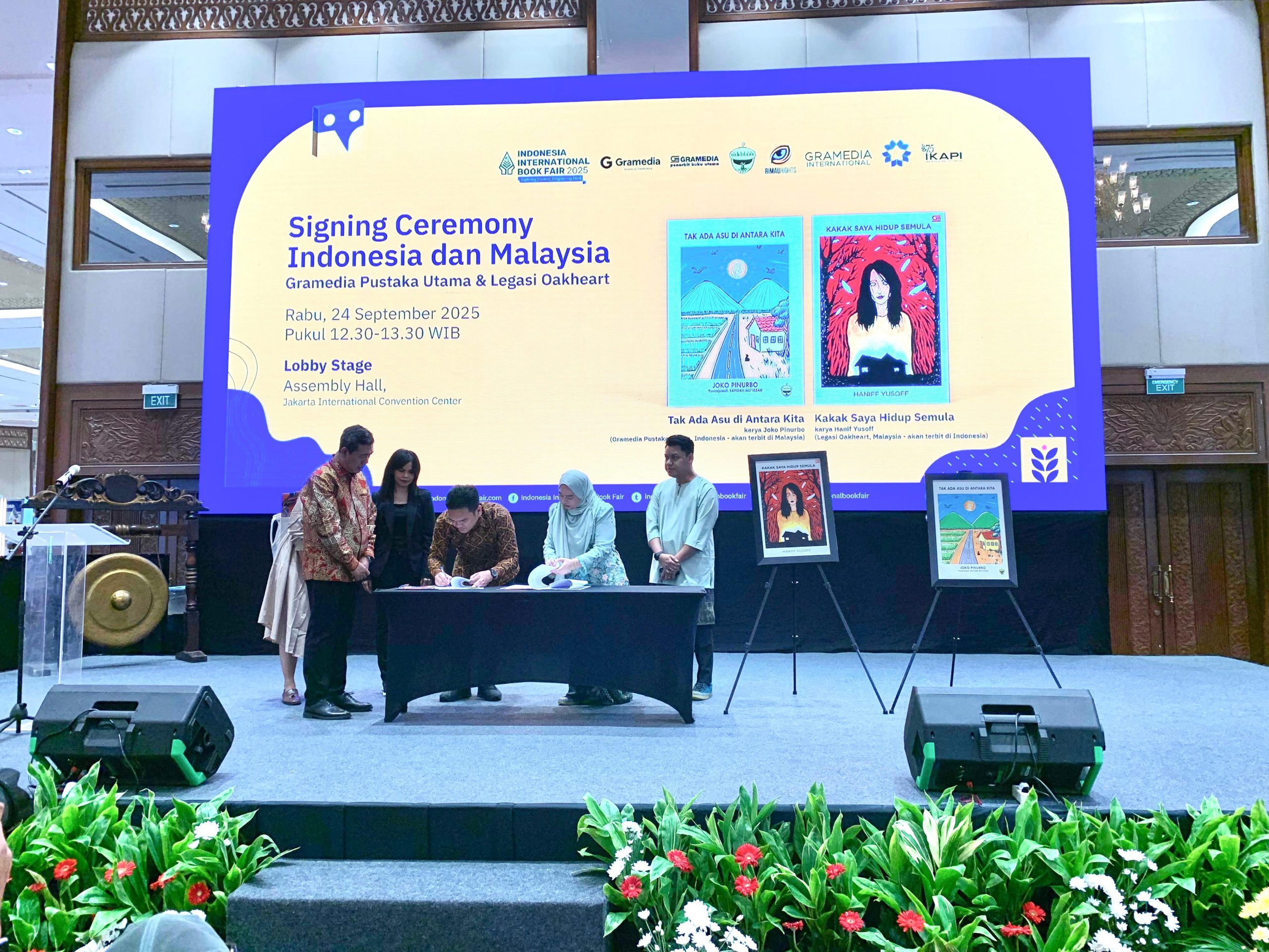 Signing Ceremony Rights Exchange Indonesia–Malaysia, Rabu (24/9/2025).