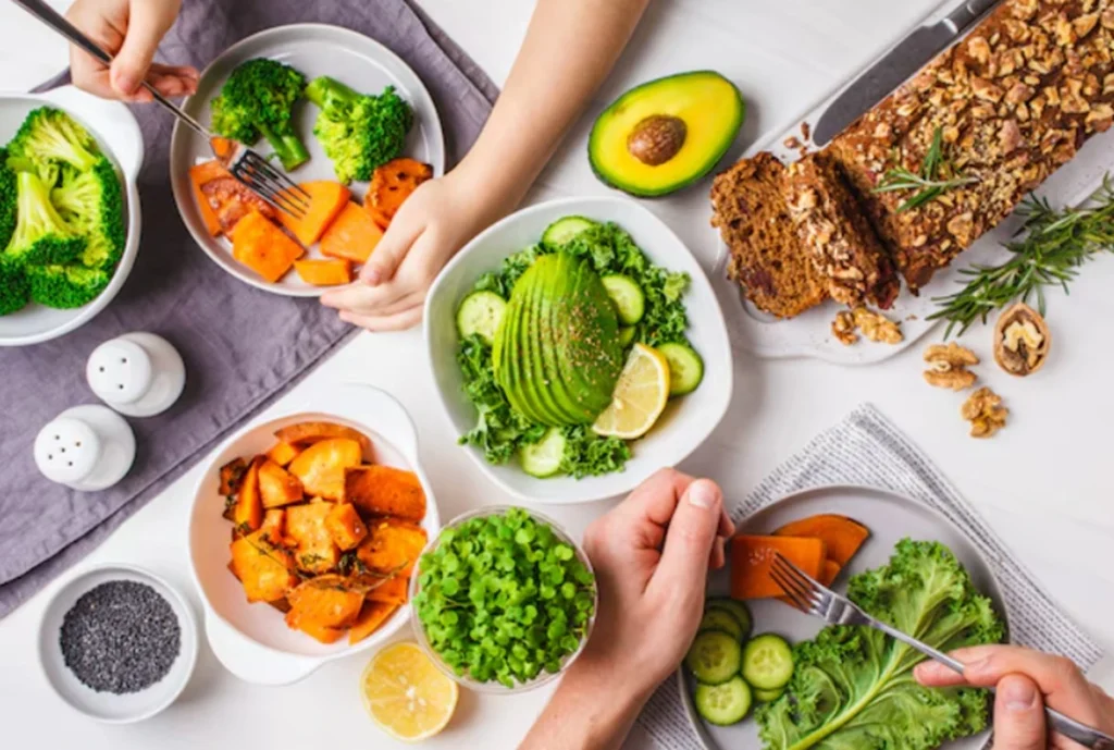 Makanan sehat dengan gizi seimbang.