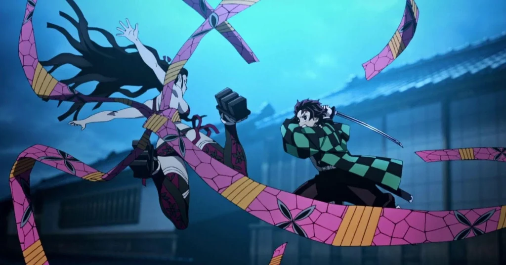 Adegan pada anime Demon Slayer 
