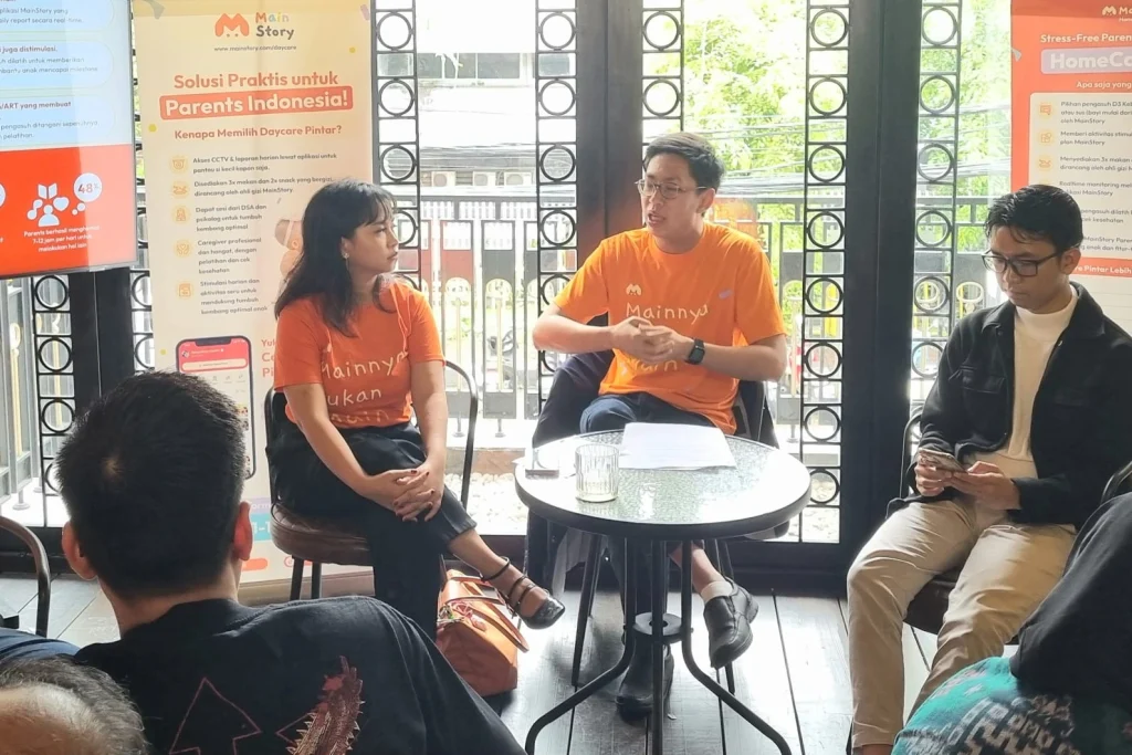 Konferensi pers Mainstory, Daycare Pintar, yang berlangsung di Jakarta, Kamis (29/1/2026).