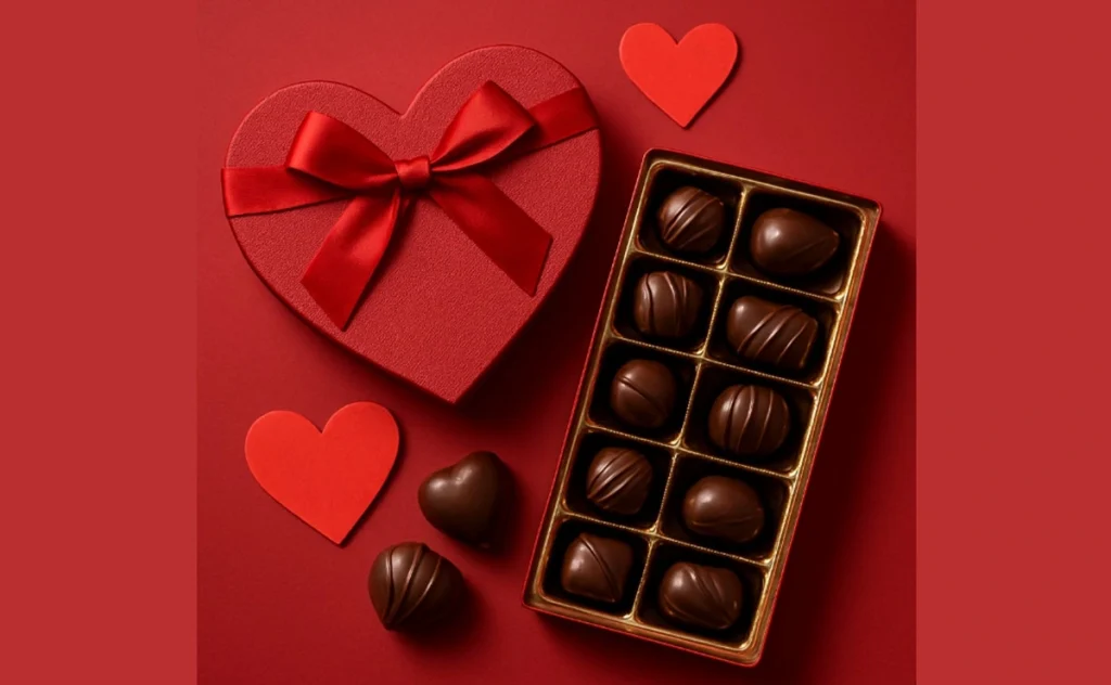 Hadiah cokelat untuk Hari Valentine