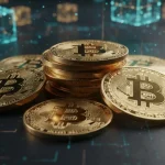 Tumpukan koin Bitcoin