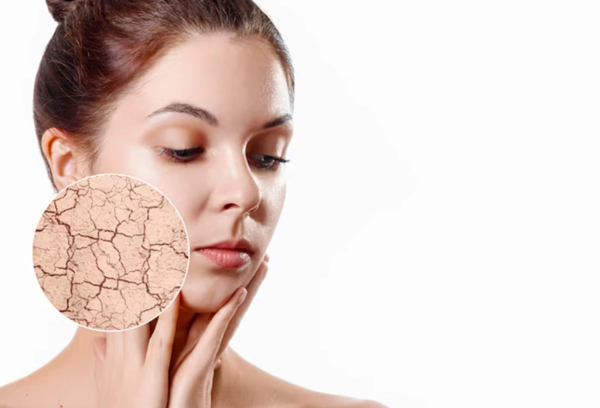Ilustrasi kulit kering.(freepik)