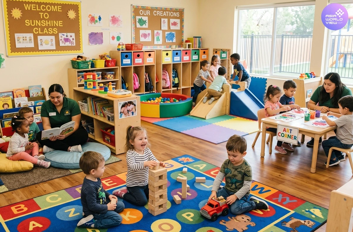 Suasana day care yang menyenangkan. (2)