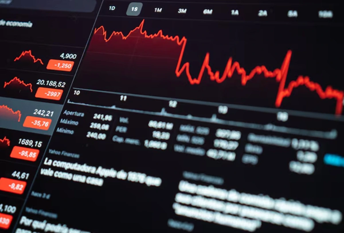 Ilustrasi penurunan harga saham.(freepik)