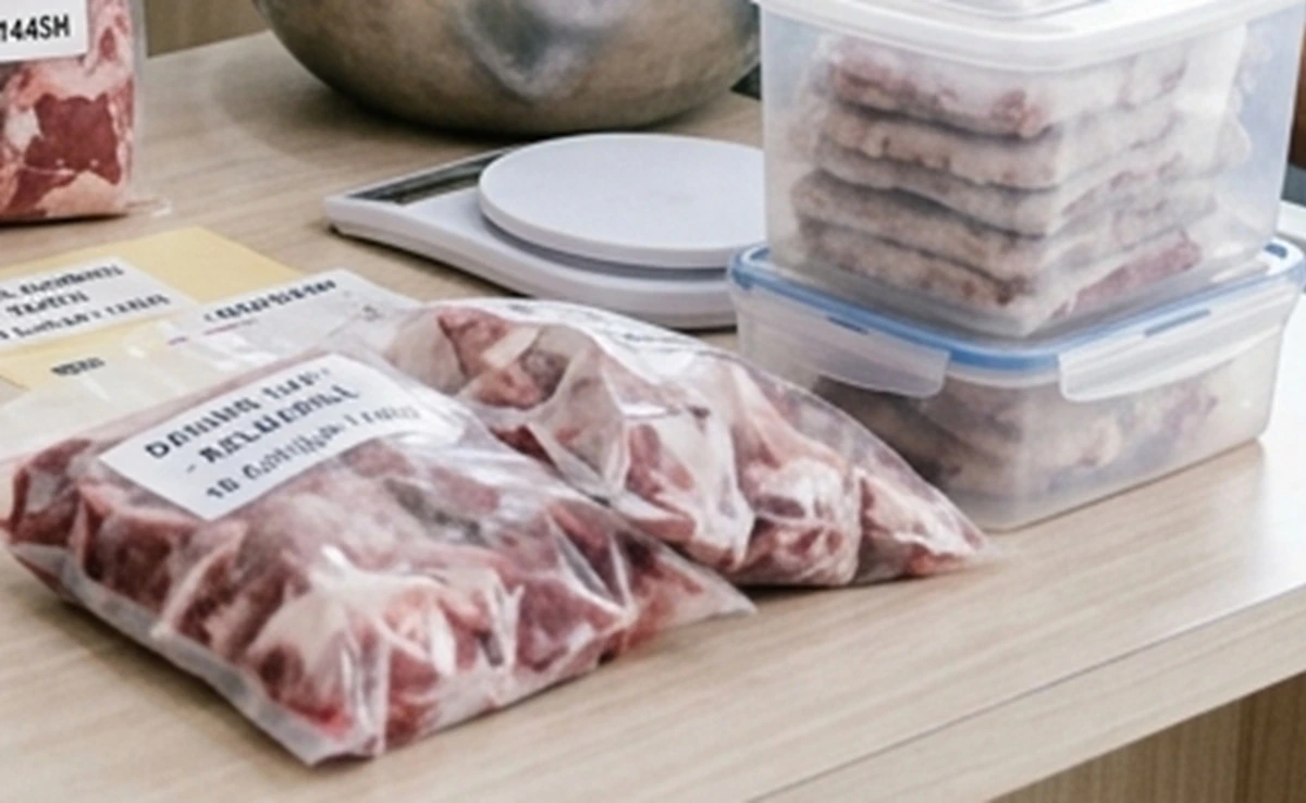 Menyimpan daging.