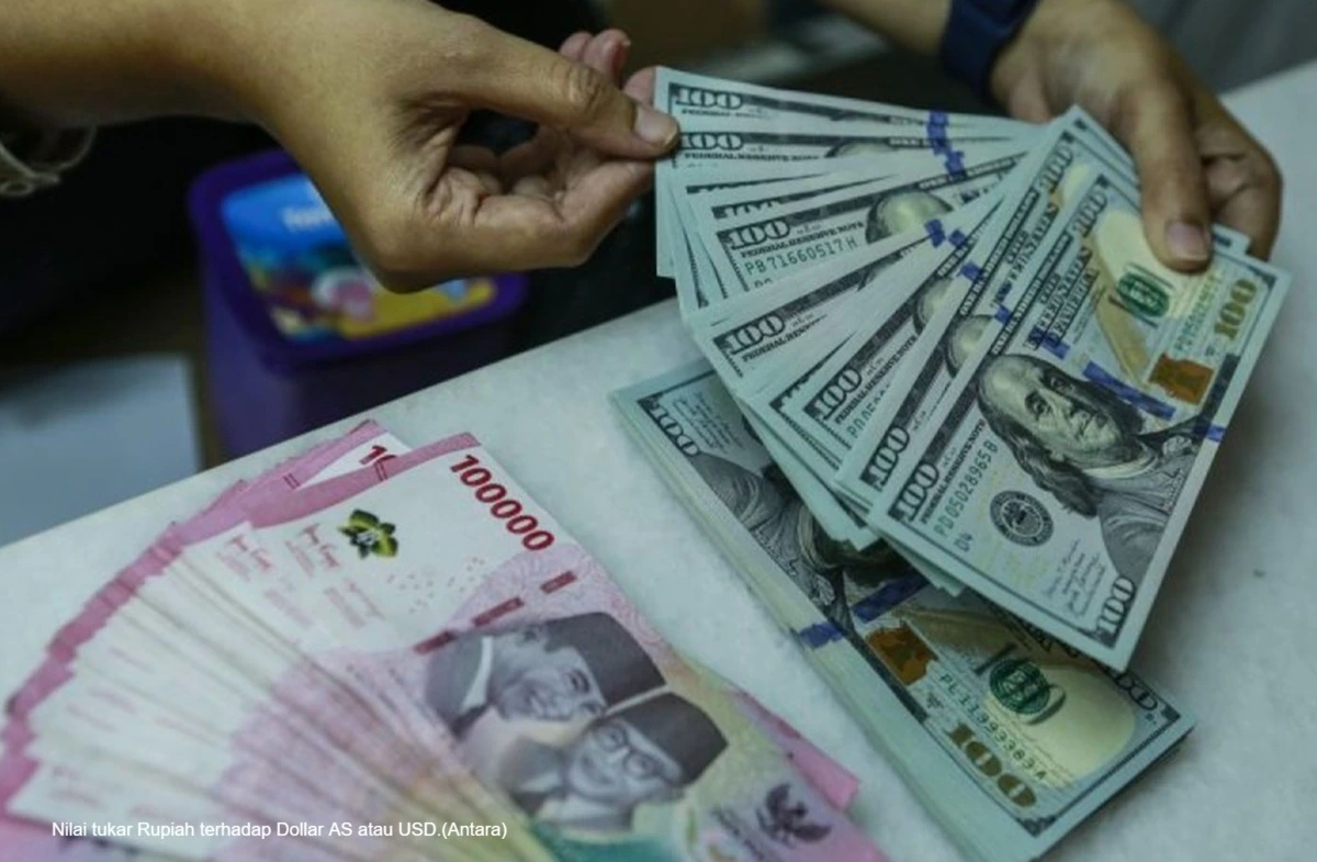 Nilai tukar Rupiah terhadap Dollar AS atau USD.(Antara) (1)