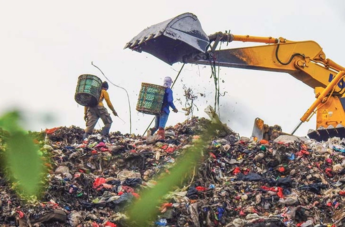 Tumpukan sampah di Bantar Gebang, Bekasi, Jawa barat.(Antara)