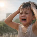 Anak tantrum karena cuaca panas