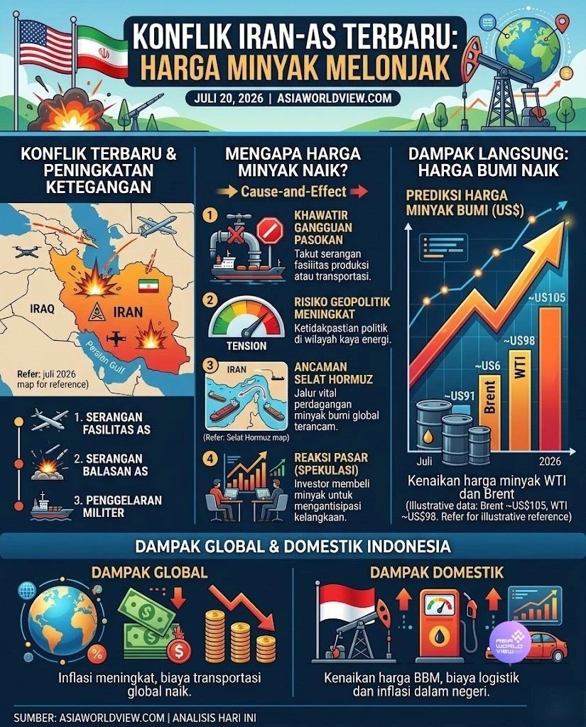 Infografis Konflik Iran-AS Memanas