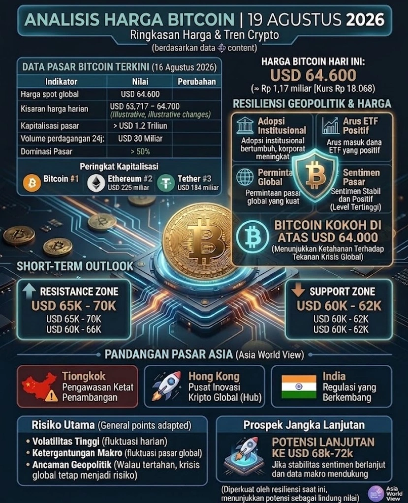 Infografis Bitcoin 19 Agustus 2026