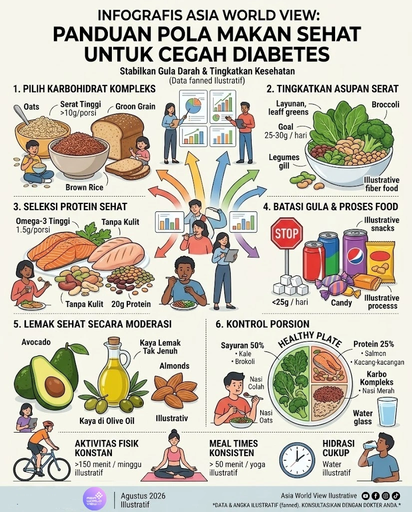 Infografis Kesehatan: Mencegah Diabetes dengan Pola Makan Sehat