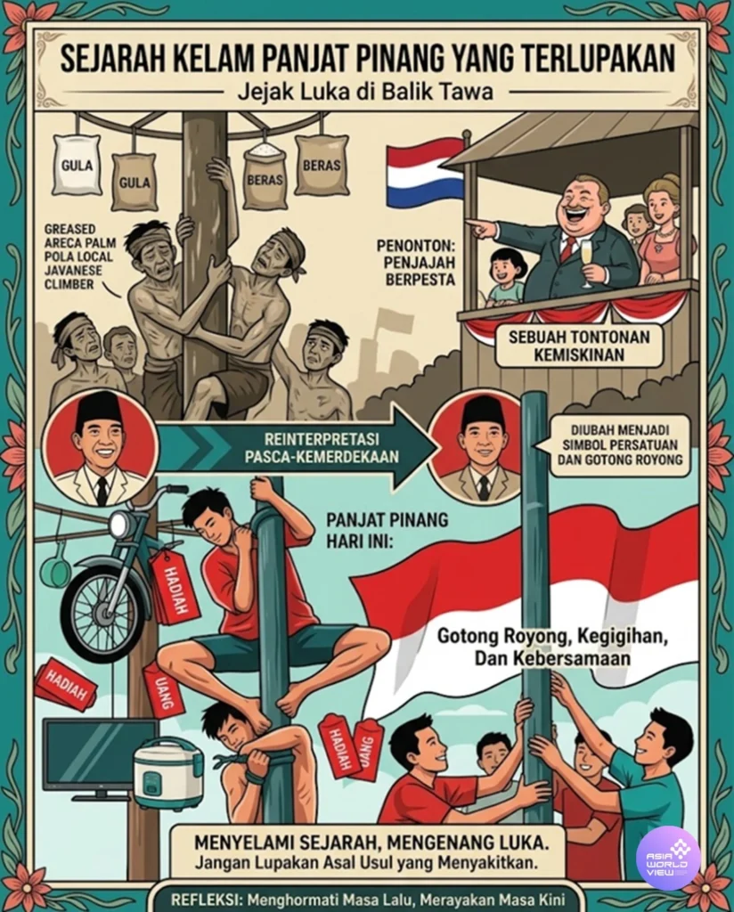 Infografis Sejarah Kelam Panjat Pinang