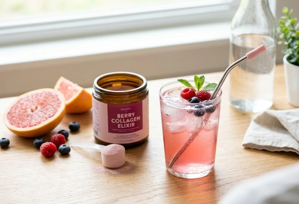 Collagen drink atau minuman kolagen.