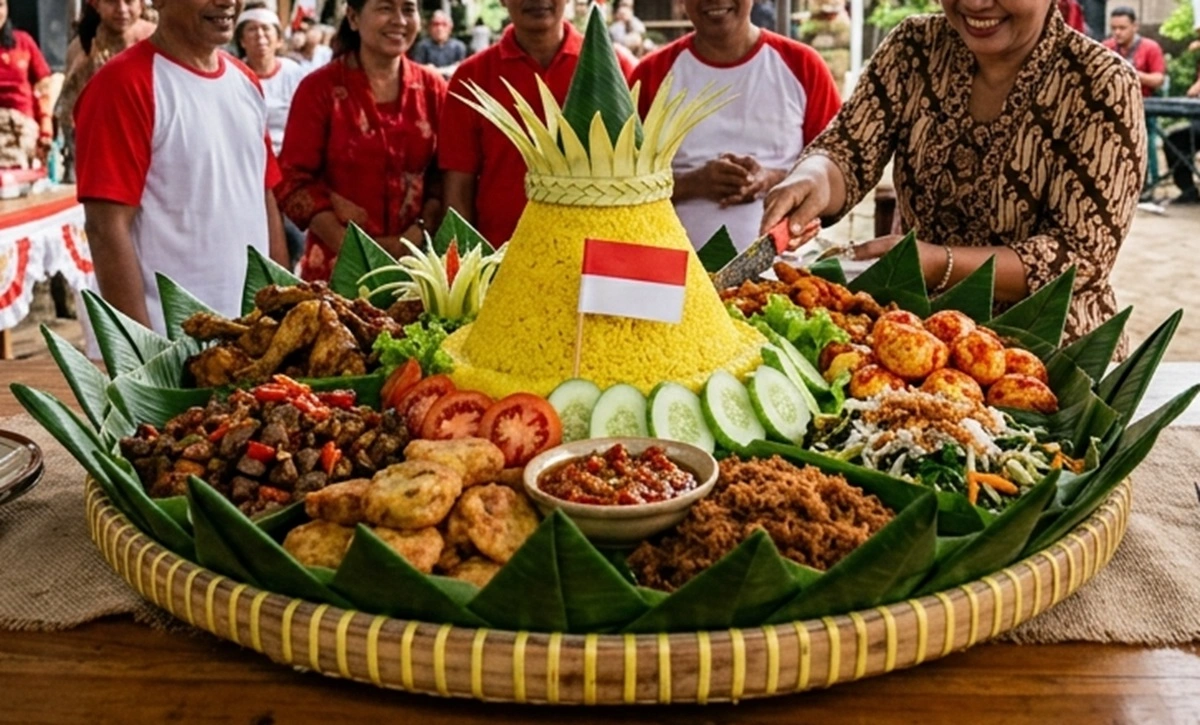 Nasi Tumpeng Ikon 17 Agustus: Dari Istana Merdeka ke Meja Rakyat, Menyimpan Doa Nusantara