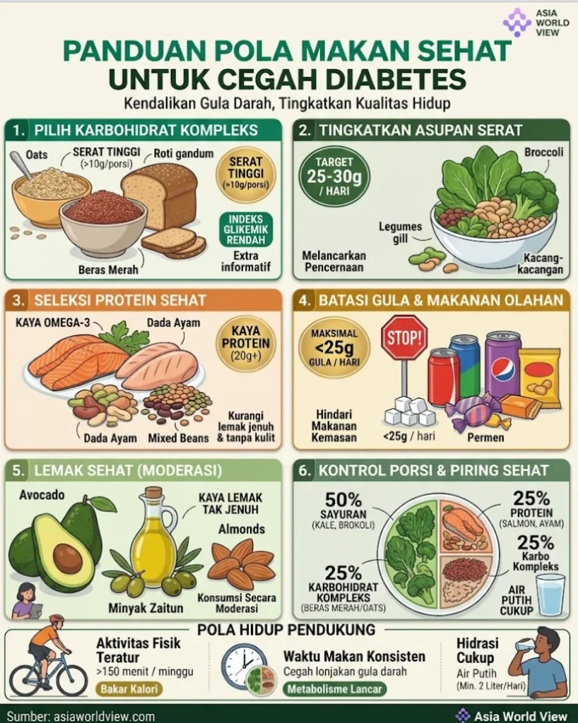 Infografis pola makan Diabetes
